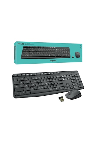 Logitech Mk235 Kablosuz Q Klavye Mouse Seti