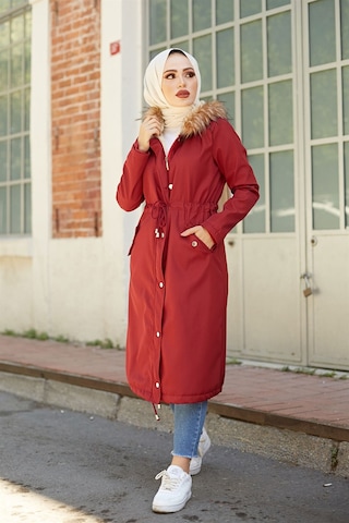 İçi Kürklü Mont 2401 - Bordo