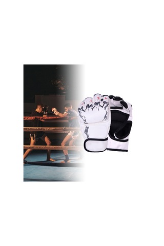 Suntek Mma Eldiven Kickboks Eldiveni Ayarlanabilir Bilek Bandı Beyaz