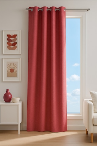 Artemis Halkalı Fon Perde Kırmızı 140x260 Kırmızı