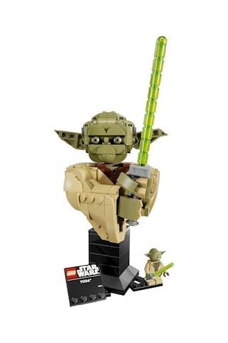 Saldırısı Yoda Büstü 75438 - Yetişkinler Için Işın Kılıçlı Yoda Minifigürü İle Isim Levhalı Stant Içere