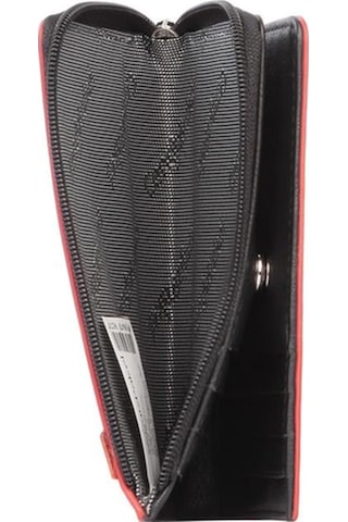 Cengiz Pakel Unisex Hakiki Deri Fermuarlı Kartlık 2512ds - Siyah/kırmızı 2512ds-siyah-kırmızı