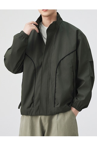 Snapbuy Rahat Ve Şık Düz Yakalı Erkek Ceketi Koyu Gri