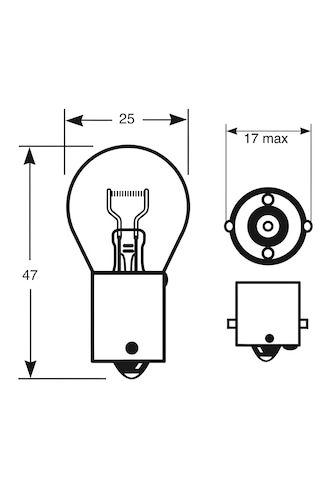 Osram Ampul 12v 21w 93 Sinyal Ve Firen Ampulü