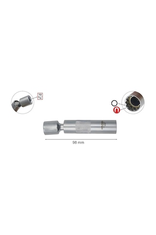 Afıx 3/8 On İki Köşe Mafsallı Buji Lokma Anahtarı 14 Mm