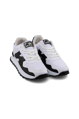 Mega Ortapedik Beyaz Siyah Renk Fileli Günlük Ayakkabı Sneakers Beyaz - Siyah
