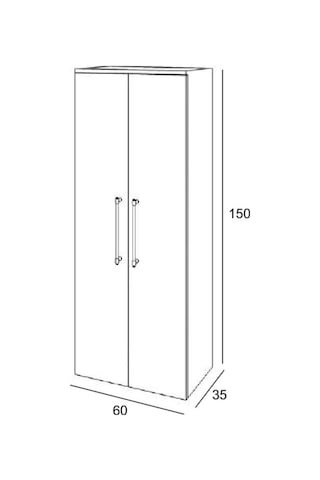 Denko Limba 60 Cm Mdf Çok Amaçlı Banyo Boy Dolabı Takım Çok Renkli