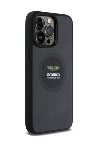 Apple Uyumlu iPhone 14 Pro Max Kılıf Aston Martin Lisanslı Magsafe Uyumlu Formula One Team Baskılı Kapak Siyah -