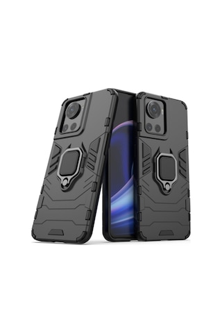 Microcase Oneplus 10R Batman Yüzüklü Armor Kilif - Siyah 546682667