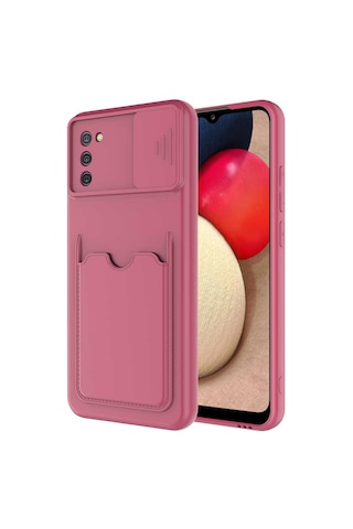 Zore Galaxy Uyumlu A02s Kılıf Kartix Kapak - Koyu Yeşil Koyu Yeşil