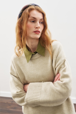 Chunky Oversıze Kazak Bej Bej