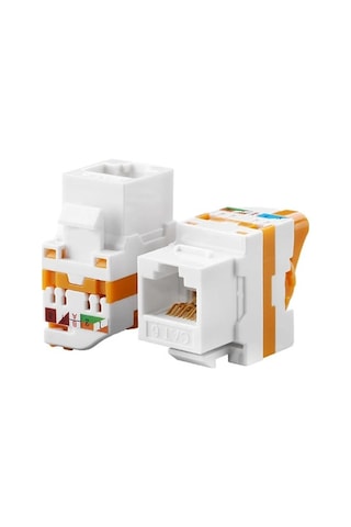 Cat6 Utp Keystone Jack Çevirmeli Tip (10'lu Paket)
