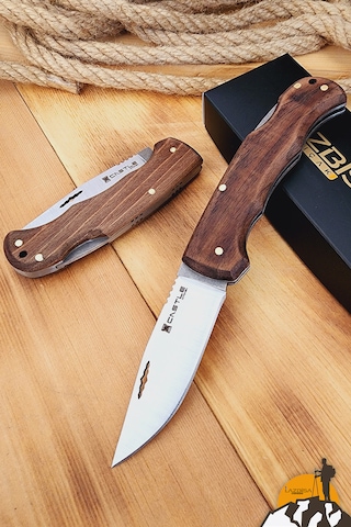 Ceviz Sap Kamp Çakısı Outdoor Piknik Çakısı Bahçe Çakısı Çkx-726 Kahverengi