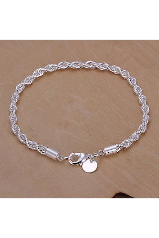 Zirkon Taşlı Gümüş Bileklik,trend Sevgililer Günü, Ahşap Kutu