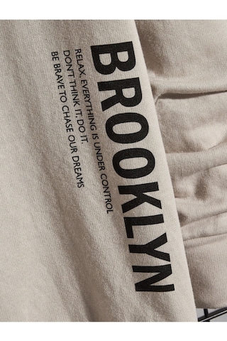 Altamira Erkek Bej Keymate Brooklyn Bisiklet Yaka Sweatshirt 001