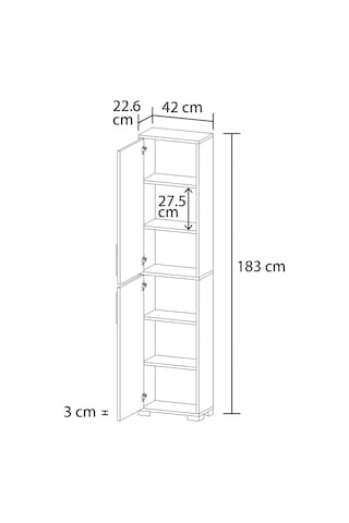 Lizbon No.4 Banyo Dolabı Beyaz
