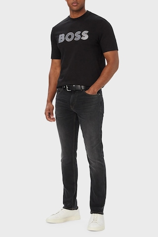 Boss % 100 Pamuk Regular Fit Bisiklet Yaka T Shirt Erkek T Shirt 50565630 001 Siyah