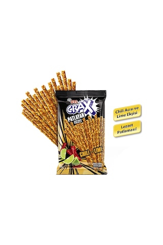Eti Crax Patlayan Lezzet Chili-Lime Çubuk Kraker 20 x 50 G