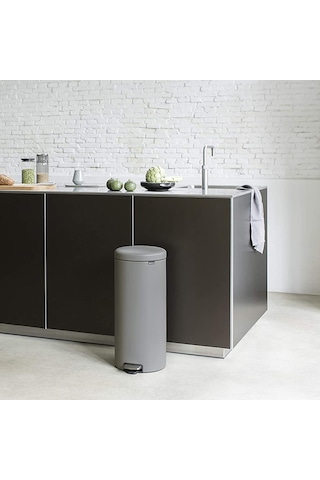 Brabantia Çöp Kutusu 30 Litre Newicon Pedallı Beton Gri 119187 Gri