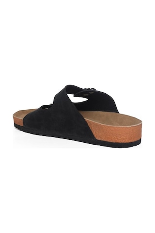 Roy Jones 7001 Siyah Tokalı Comfort Casual Anatomik Terlik Siyah