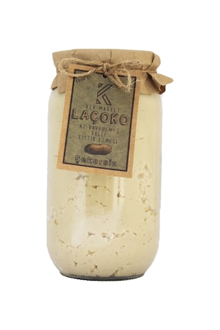 Laçoko Şekersiz Katkısız Glutensiz Doğal Az Kavrulmuş Çiğ Ballı Fıstık Ezmesi 1 KG