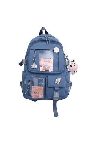 Luminousou Yumuşak Ve Tarzı Sırt Şık Rahat Okul Moda Mavi Kumaş, Harajuku Diğer Çantası Çantası - Eh Diğer Çok Renkli