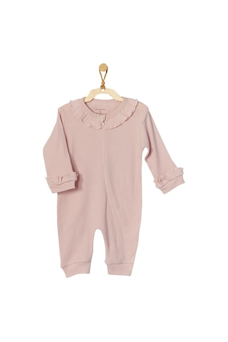 Andywawa Kız Bebek Yaka Detaylı Modal Kumaş Tulum Ac22209R Pembe