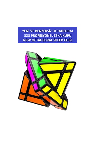 Benzersiz 3x3 Oktahedon Profesyonel Zeka Küpü - Unıque Octahedron Professıonal Speed Cube-sabır Küpü
