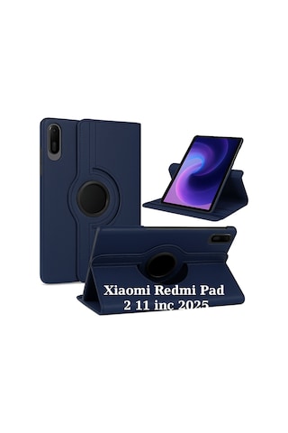 Xiaomi Redmi Pad 2 11inç 2025 Kılıf 360 Dönebilen Standlı Case Kapaklı Kılıf