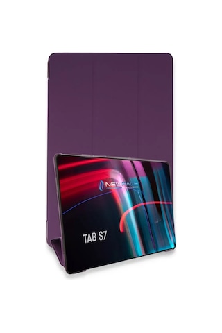 Samsung Galaxy Uyumlu T870 Tab S7 11 Kılıf Tablet Smart Kılıf - Mor -