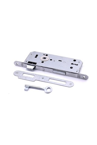 Oda Kapısı Gömme Kilit 18 X 45mm Göbek Ölçülü Metal İç Kapı Kilidi 1 Anahtarlı Dayanıklı Montaj Seti Diğer