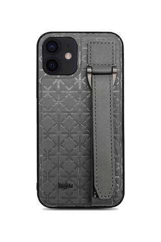 Kajsa Apple Uyumlu iPhone 12 Pro Kılıf Kajsa Neo Clasic Serisi Mono K Strap Kapak ZORE-216634