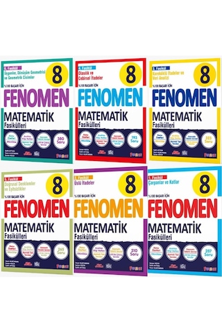 Fenomen Yayınları 8.sınıf Lgs Matematik Fasikül Seti - 6 Kitap Fenomen Yayınları 8.sınıf Lgs Matematik Fasikül Seti - 6 Kitap