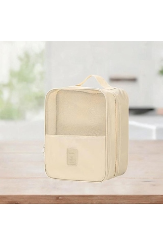 Pazly Suntek Seyahat Ayakkabı Çantası - El, Erkek, Kadın, Saplı, Haki Renk Haki