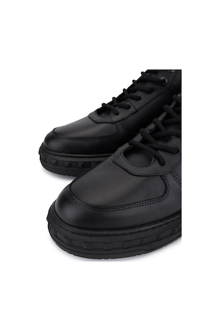 Tamer Tanca Erkek Hakiki Deri Siyah Deri Sneakers & Spor Bot 352 23521 Erk Bot Sk25-26 Sıyah Dr Siyah