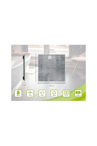 Leifheit Style Sense Compact Concrete Dijital Kişisel Terazi