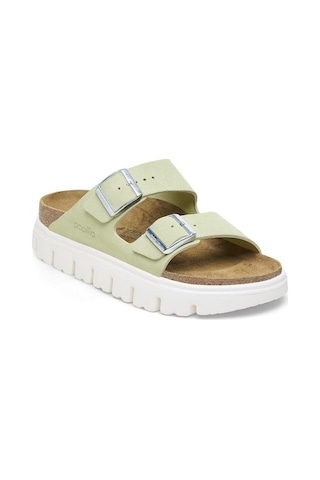 Birkenstock Arizona Chunky Vl Soluk Yeşil Çift Tokalı Kadın Terlik 1026888 V Yeşil