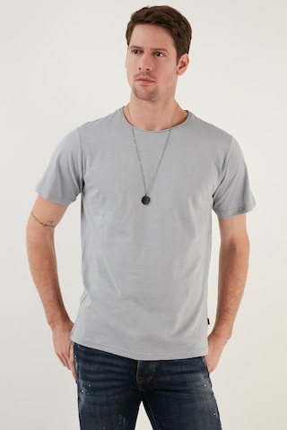 Buratti Bisiklet Yaka % 100 Pamuk Regular Fit Basic Erkek T Shirt 59020001 Açık Gri
