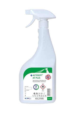 Actosept Af Plus Cihazlar İçin Alkol Bazlı Hızlı Yüzey Dezenfektanı- %70 Etanol 1 L
