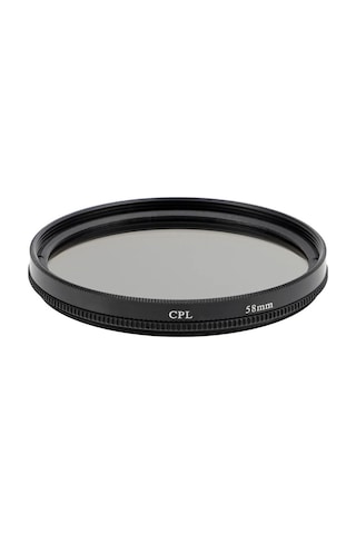 58mm Cpl Polarize Filtre Dairesel Polarizasyon, Yansıma Azaltıcı, Metal Çerçeve