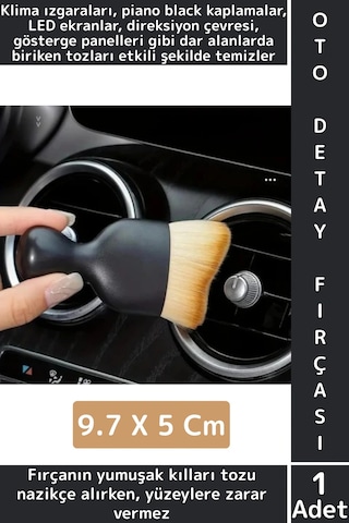 Ergonomik Ev Oto Klima Direksiyon Panel İç Bakım Koruma Yumuşak Kıllı Araba Detay Temizlik Fırçası