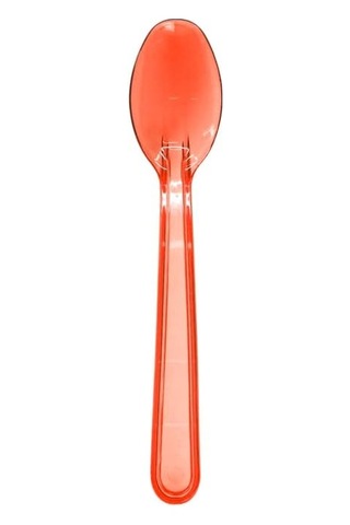 Tatlı-dondurma Kaşığı Kırmızı Transparan 12,5cm - 50 Adet Diğer