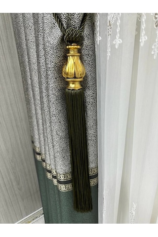 Nivemeshome Yeşil Saçaklı Gold Aparat Tavan Toplama Braçol Altın