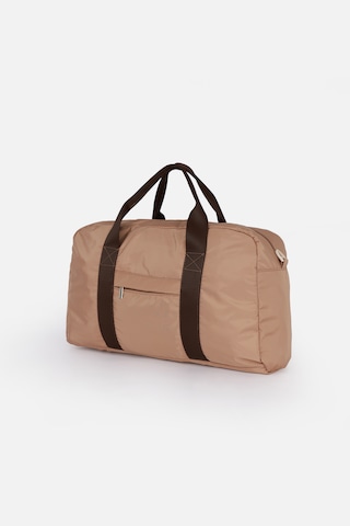 İcone Bag Kadın & Erkek Spor Çantası, Paraşüt Kumaş Önü Cepli Unisex Spor Fitness Gym Çantası Bej