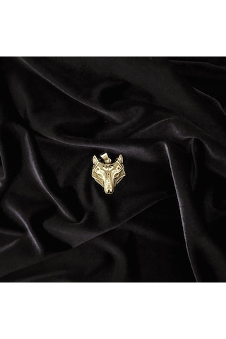 Çelik Kolye Ucu Kurt Gümüş