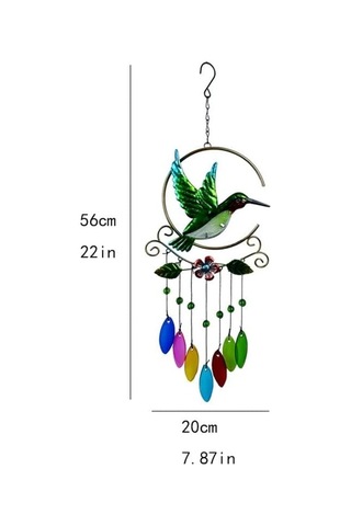 Demir Asılı Dekorasyonlar Renkli Metal Cam Kolyeler Bahçe Duvar Asma Sanat Dekorasyonu