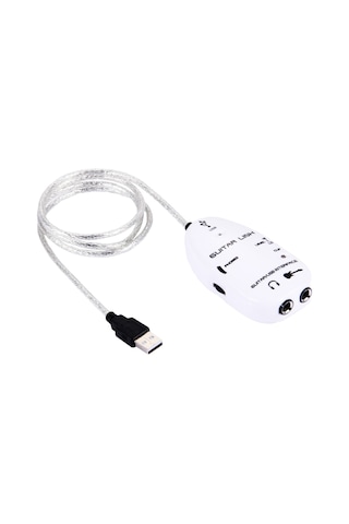 Sones Usb Arayüz Gitar Bağlantı Kablosu Pc / Mac Kayıt Beyaz