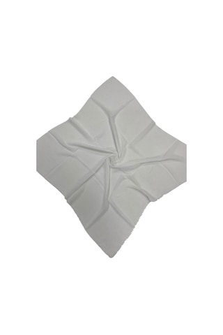 10'lu Flamlı Sadece Beyaz Flamlı Düzrenk Dağıtmalık Hac Umre Hediyelik Çeyizlik Flamlı Pamuk Eşarp Yazma Çok Renkli