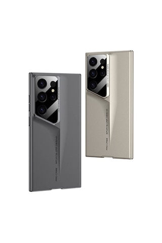 Galxy Uyumlu S23 Ultra Kılıf Ultra İnce Kamera Korumalı Sert Rubber Zore Procase Kapak-mor Mor