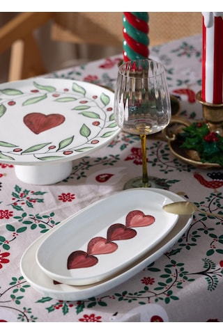 The Mia Luv Oval Servis 2li 26 Cm Çok Renkli